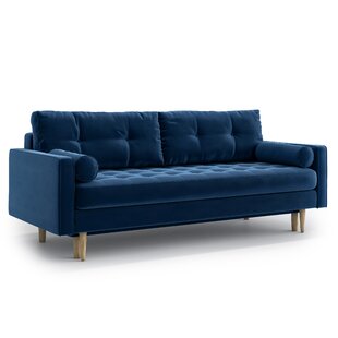 Blue velvet deals 4 seater sofa